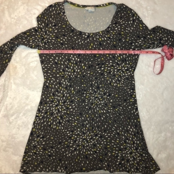 Boden Three Quarter Sleeve Gray & Yellow Abstract Print Tunic Size 10 - Picture 14 of 14